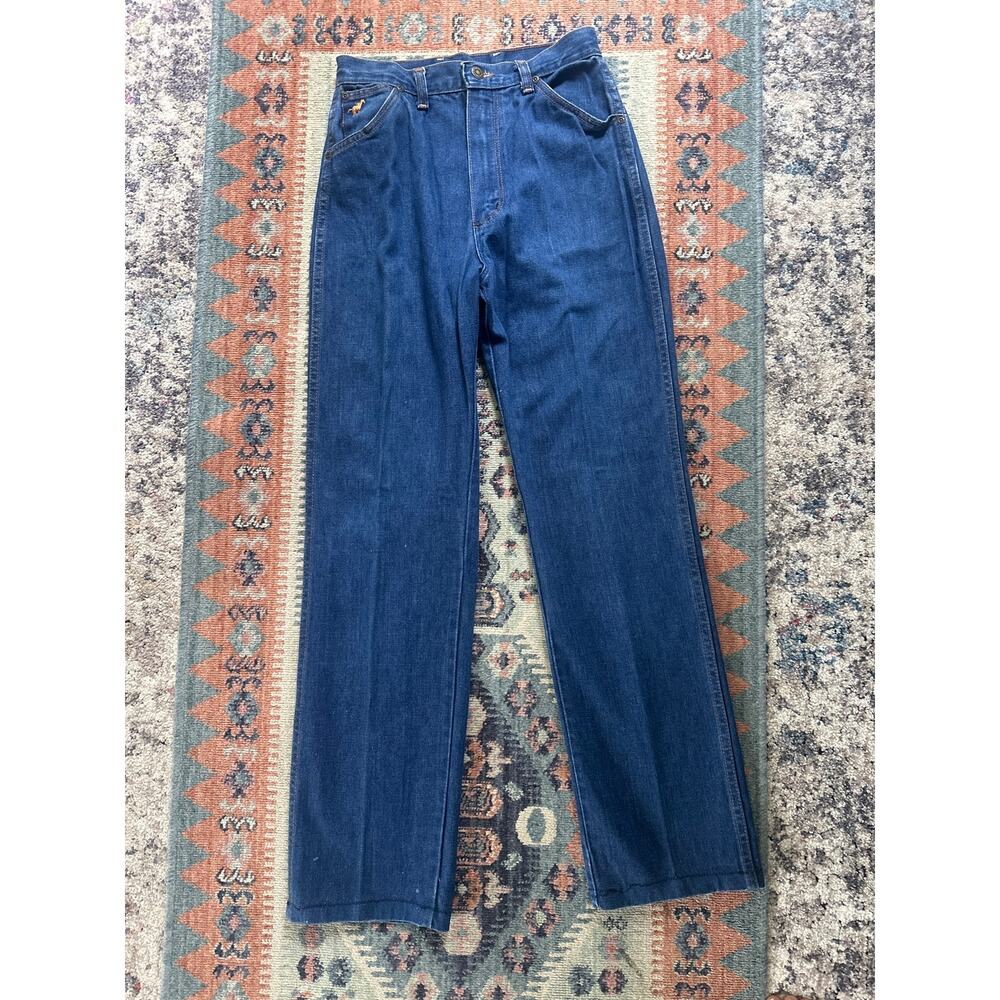 Vintage Wrangler Junior Fit Pony Pocket Jeans 27x30 USA Western 1970's Small - Picture 2 of 15